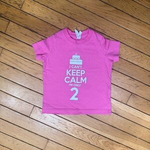 Rabbit Skins Pink Short Sleeve Tee Keep Calm Design